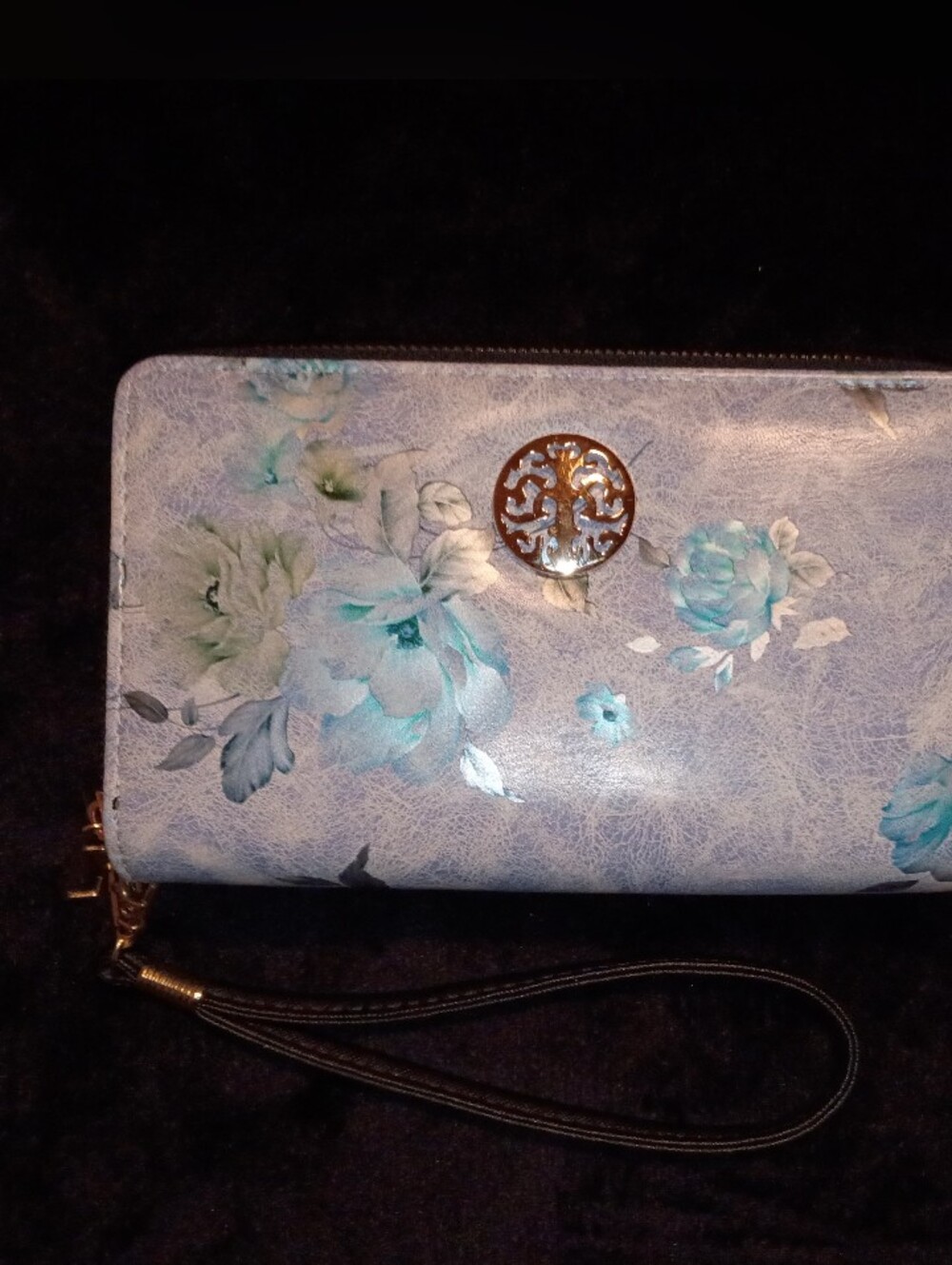 Rebecca & Rifka Floral Zip-Around Wristlet Wallet Clutch